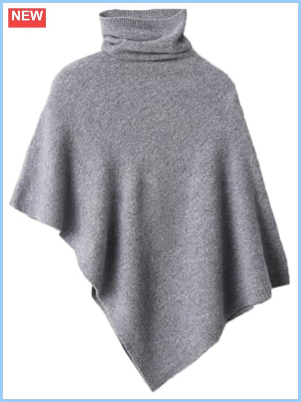 Knit Turtleneck Poncho Cape Sweater Shawl Wrap Scarf